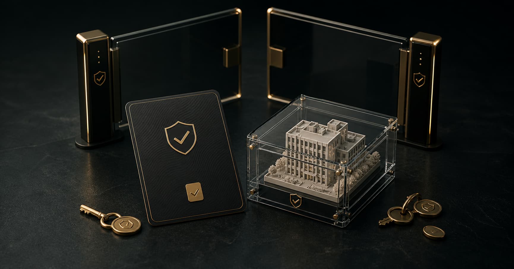 Digital identity card and asset passport case opening a permissioned private-market access gate.
